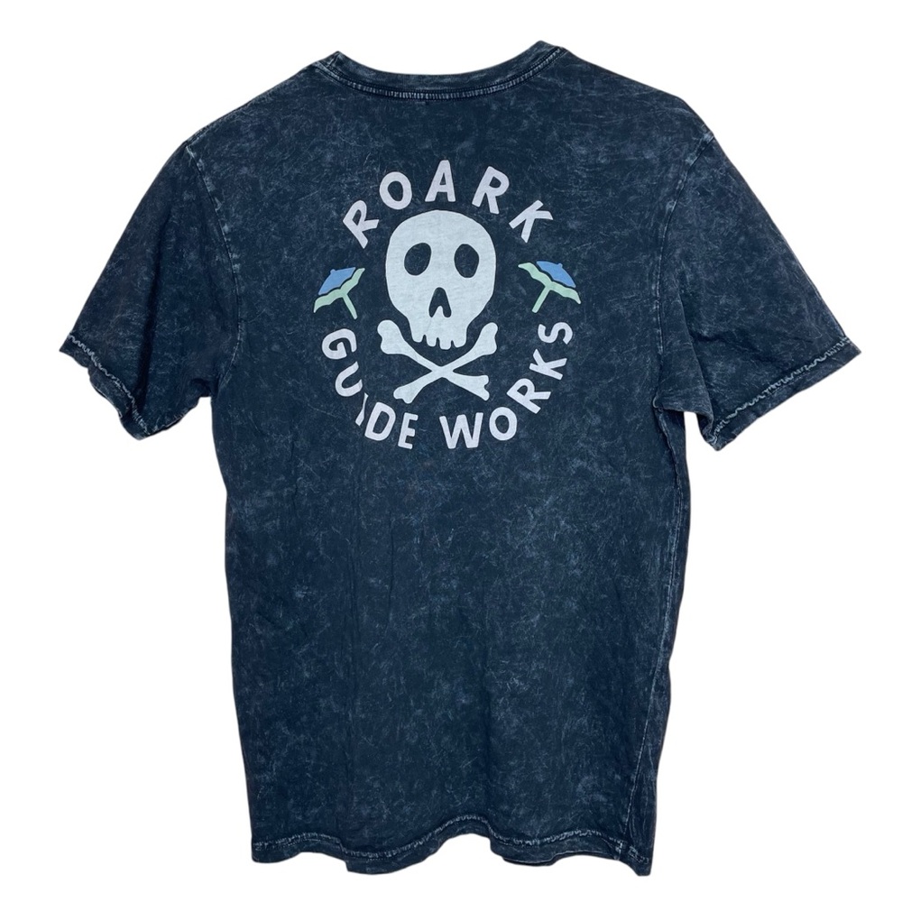 Roark Guide Works Shirt Skull Beach Custom Dyed Premium Tee Black Men Size Small - Picture 1 of 6
